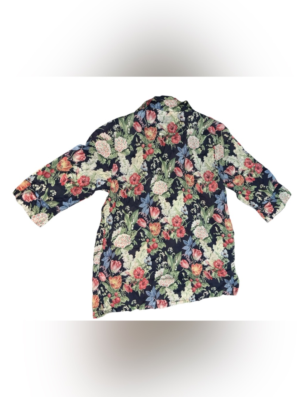 Anthropologie Papinelle Cropped Pajamas Pjs Floral Strawberry 100% Cotton π - Picture 6 of 10